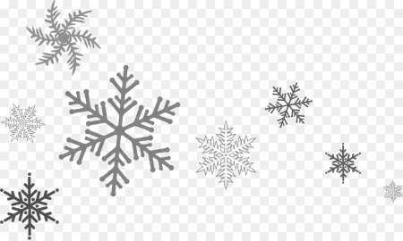 Векторные снежинки на прозрачном фоне