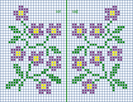 Вышивка крестом простые цветы