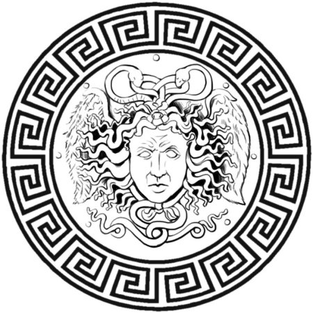 Медуза Горгона на щите Афины