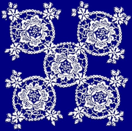 Синие кружева фон