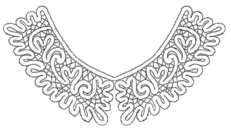 Вологодское кружево воротник сколок