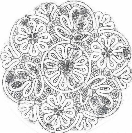 Вологодское кружево сколок салфетка