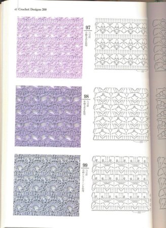 Простые узоры крючком со схемами для начинающих