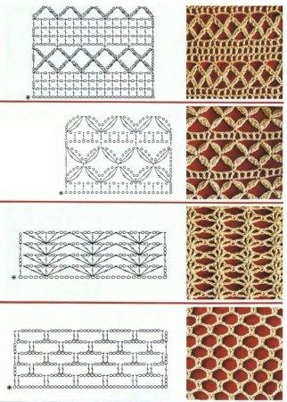 Узоры крючком со схемами