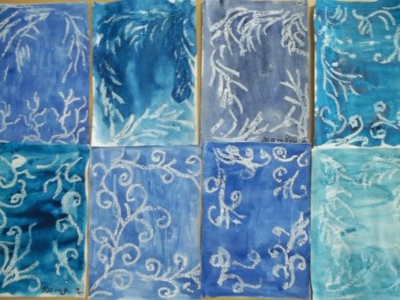 Морозные узоры рисование в средней группе