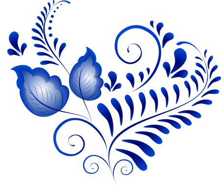 Орнаментная роспись Гжель