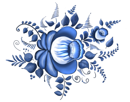 Элементы гжельской росписи Агашка