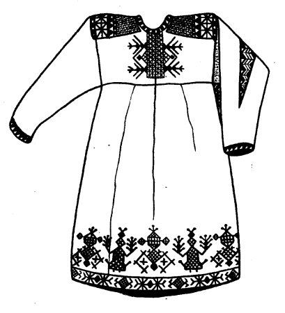 Русский народный костюм контур
