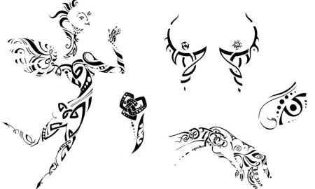 Простые временные тату эскизы