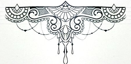 Кружевной браслет эскиз