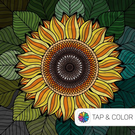Мандала подсолнух