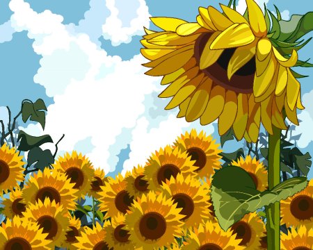 Подсолнух мультяшная