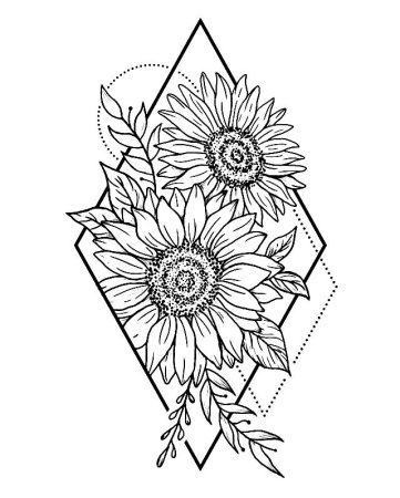 Подсолнух эскиз
