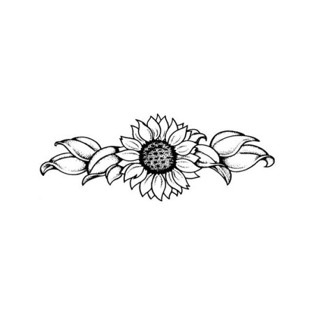 Татуировка подсолнух эскиз
