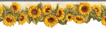 Подсолнухи орнамент в полосе