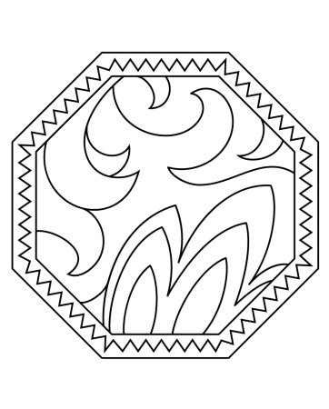 Орнамент раскраска для детей