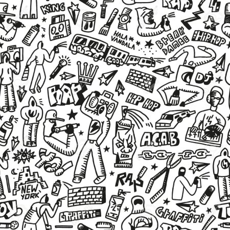 Граффити стиль много надписей