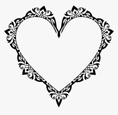 Рисунок сердце с узорами