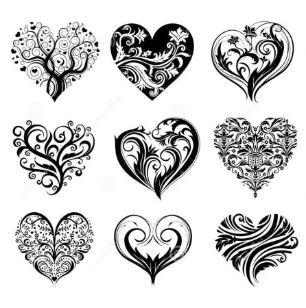 Вензель в виде сердца