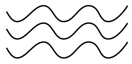 Горизонтальные волнистые линии