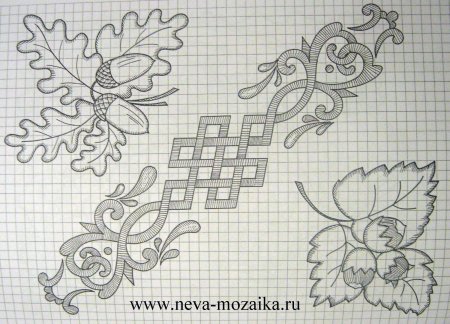 Орнамент для вышивки гладью