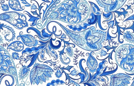 Paisley pattern Гжель