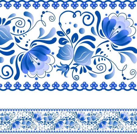 Орнаментальная стилистика Гжель