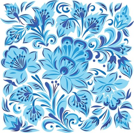 Гжель паттерн вектор