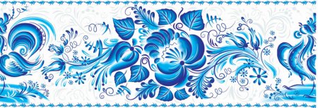 Голубой узор