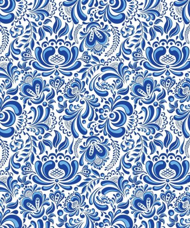 Синий орнамент