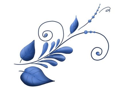 Синие узоры на белом фоне