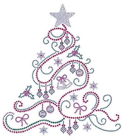 Трафарет "новогодний узор"