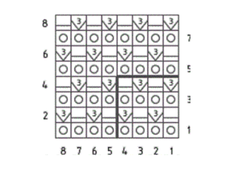 Резинка букле спицами схема вязания