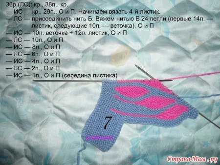 Тапочки на 2 спицах с описанием
