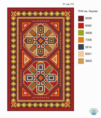 Вышивка крестиком ковер