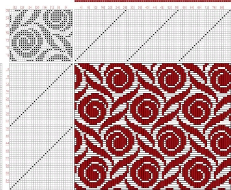 Жаккардовый цветочный узор