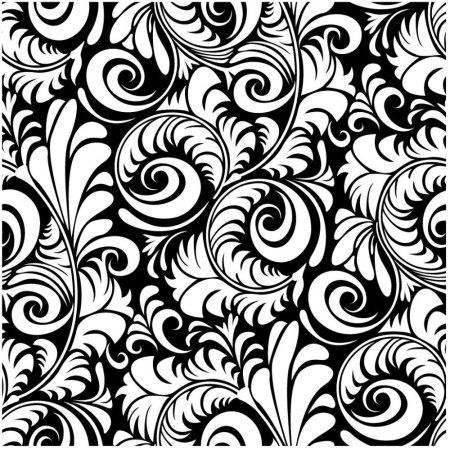 Орнамент черно белый