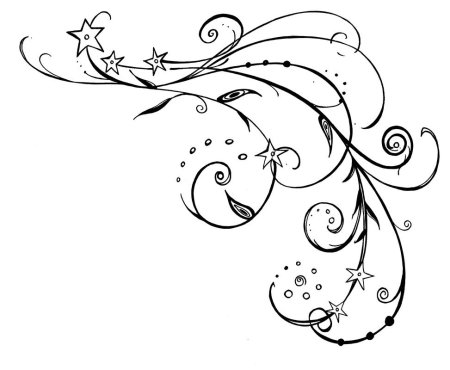 Тату завитушки эскизы