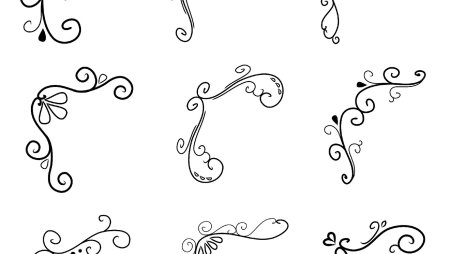 Каллиграфические узоры уголок