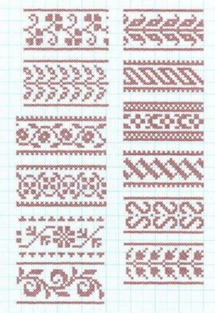 Простой орнамент для вышивки полотенца