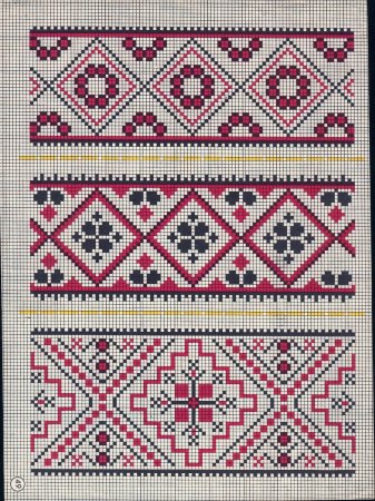 Татарский геометрический орнамент рушник