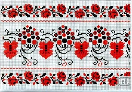 Кубанская вышивка крестом рушники