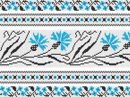 Белорусский орнамент вышивка Василек