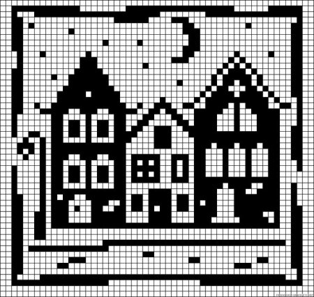 Домики схема интарсии