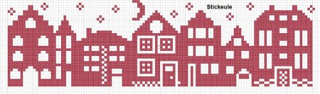 Жаккардовые узоры домики