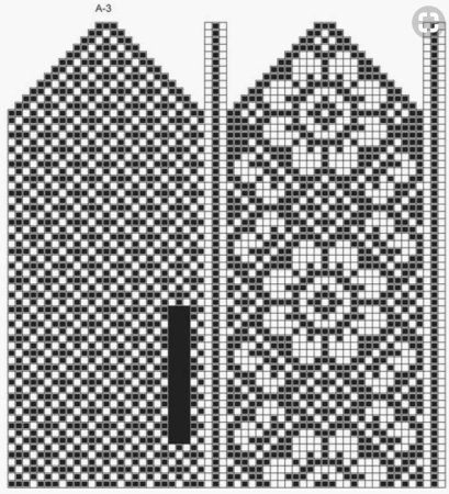 Варежки с жаккардовым узором от Дропс