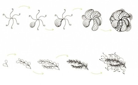 Поэтапное рисование узоров