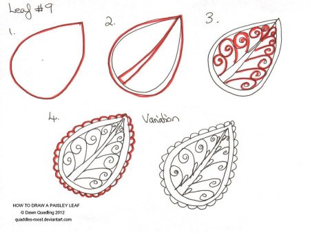 Поэтапное рисование красивых узоров