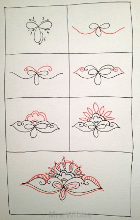 Поэтапное рисование узоров