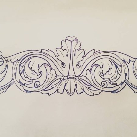 Орнамент Барокко в полосе